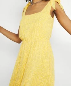 Even&Odd Day Dress - Yellow/white -Even&Odd Sales Store 38a756a1f4d940ff90d425d6d13fbcfa
