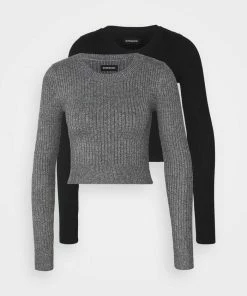 Even&Odd 2 PACK - Jumper - Mottled Grey