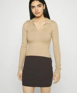 Even&Odd POLO NECKLINE JUMPER - Jumper - Sand