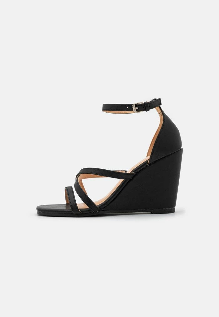 Even&Odd Wedge Sandals - Black 4 Even&Odd Wedge Sandals - Black - Image 2