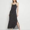 Even&Odd Maxi Dress - Black/purple -Even&Odd Sales Store 3d3368ef6a5740e08019f90694f54454