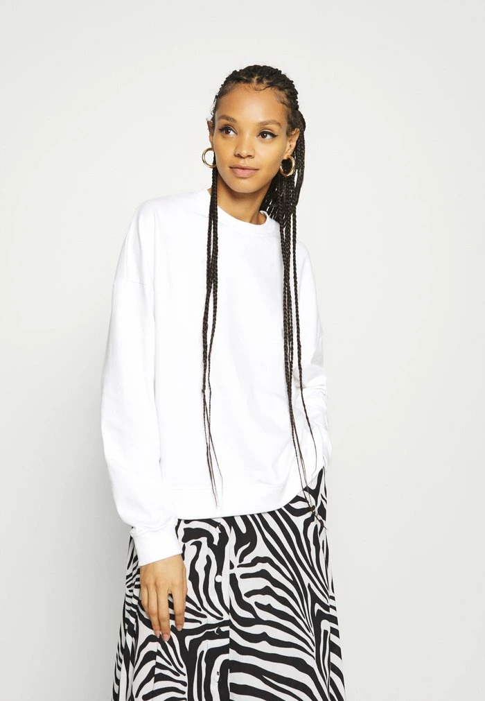 Even&Odd BASIC OVERSIZE SWEATSHIRT - Sweatshirt - White 3 Even&Odd BASIC OVERSIZE SWEATSHIRT - Sweatshirt - White