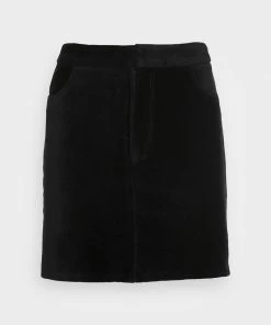 Even&Odd MINI CORDUROY HIGH ELASTIC WAIST SKIRT - Mini Skirt - Black -Even&Odd Sales Store 3f940541e49c40a2a7d4545a85a72cae