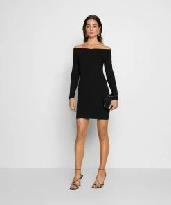 Even&Odd BASIC - OFF-SHOULDER MINI LONG SLEEVES DRESS - Shift Dress - Black -Even&Odd Sales Store 3fbf77345ffc47fe87829d97aaf48a1a