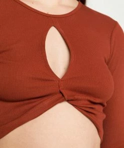 Even&Odd Long Sleeved Top - Brown -Even&Odd Sales Store 3fdd5649d3114f82a3a58a422900ac1f