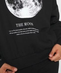 Even&Odd Printed Oversized Sweatshirt - Sweatshirt - Black -Even&Odd Sales Store 40067e665ddb4bb9b484dcd09055f27f