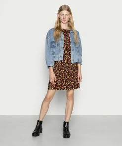 Even&Odd Jersey Dress - Black/multi-coloured -Even&Odd Sales Store 4274e566b9cb479bb9a33569456ddf83