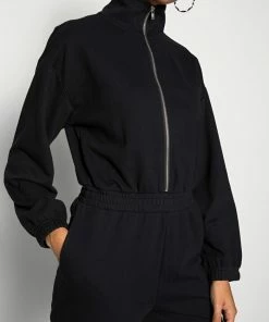 Even&Odd LONG SLEEVES ZIP - Jumpsuit - Black -Even&Odd Sales Store 42b5288b5b67498bb0b856451029f54c