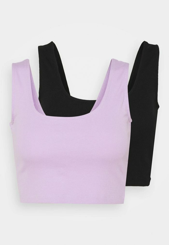 Even&Odd 2 PACK - Top - Black/lilac 7 Even&Odd 2 PACK - Top - Black/lilac - Image 5