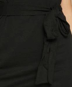 Even&Odd BASIC Short Sleeves Mini Belted Dress - Jersey Dress - Black/black -Even&Odd Sales Store 43108e618a184355a472cfa36ba33b9f