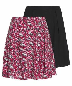 Even&Odd 2 PACK - A-line Skirt - Black/red -Even&Odd Sales Store 43c21f716d3b4f60a4bbeb436629e8cb