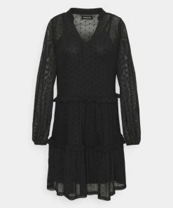 Even&Odd MESH VOLANT MINI DRESS - Shirt Dress - Black -Even&Odd Sales Store 43c6c675630145d78e3bdf154dcc5dfe
