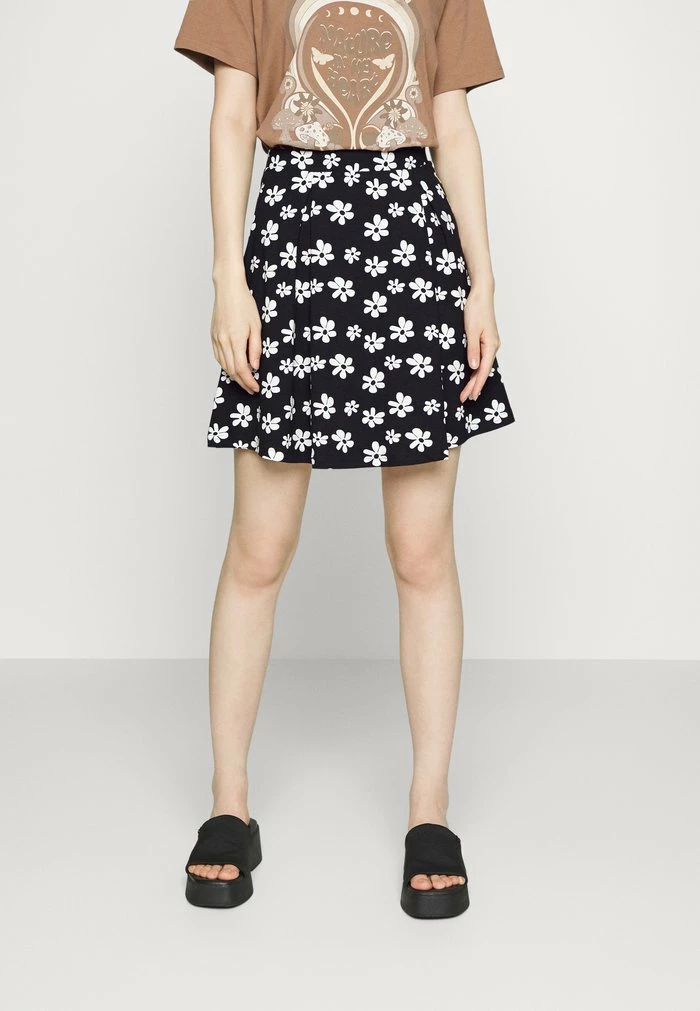 Even&Odd 2 PACK - A-line Skirt - Black/black/white 6 Even&Odd 2 PACK - A-line Skirt - Black/black/white - Image 4