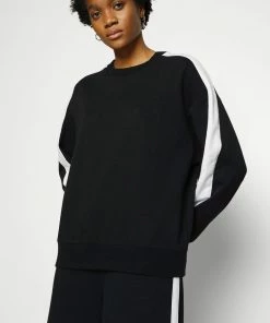 Even&Odd OVERSIZED SWEATSHIRT WITH STRIPE - Sweatshirt - Black -Even&Odd Sales Store 455979d41774411c90fa0ce5c54d0e79