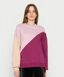 Even&Odd Sweatshirt - Beige/pink/bordeaux