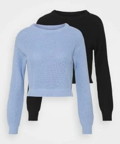 Even&Odd 2 PACK - Jumper - Black/light Blue