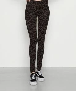 Even&Odd 2 PACK - Leggings Animal Print - Pants - Leggings - Trousers - Black/brown -Even&Odd Sales Store 48adccf06f044a31917bbc3568c98fc7