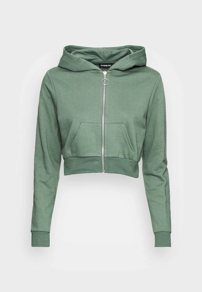 Even&Odd Zip-up Sweatshirt - Dark Green 6 Even&Odd Zip-up Sweatshirt - Dark Green - Image 4