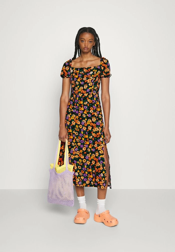 Even&Odd Day Dress - Black/pink/multi Coloured 4 Even&Odd Day Dress - Black/pink/multi Coloured - Image 2