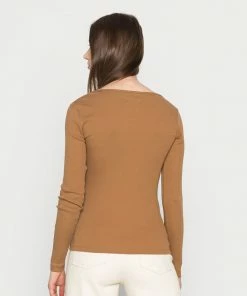 Even&Odd Long Sleeved Top - Brown -Even&Odd Sales Store 4a4eb75acbe54b82968e534902f1ecb9