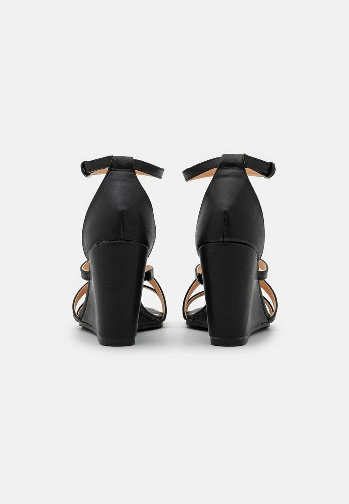 Even&Odd Wedge Sandals - Black 6 Even&Odd Wedge Sandals - Black - Image 4