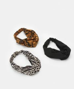 Even&Odd 3 PACK - Hair Styling Accessory - Black/brown/mustard Yellow