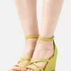 Even&Odd Wedge Sandals - Green