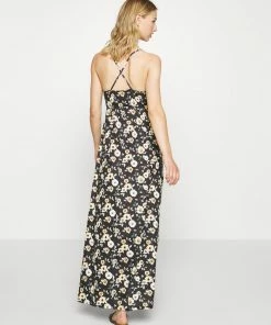 Even&Odd Maxi Dress - Black/yellow -Even&Odd Sales Store 515afe6394e64ecd82886c6f39b36d5d