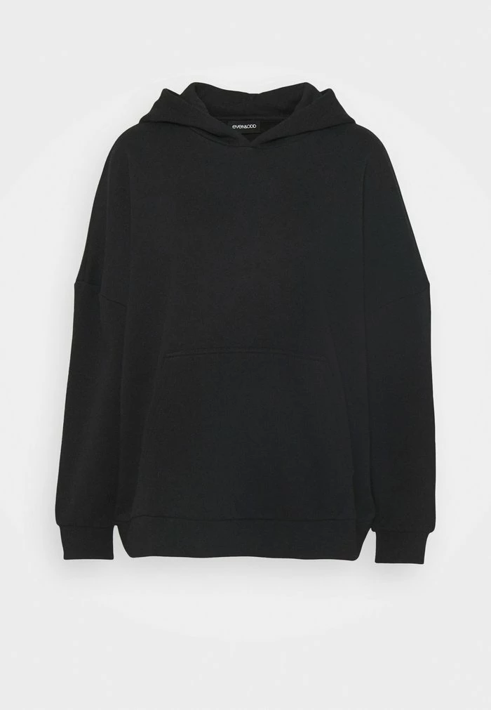 Even&Odd HOODIE LONG WITHOUT DRAWCORD AND POCKET - Hoodie - Black 8 Even&Odd HOODIE LONG WITHOUT DRAWCORD AND POCKET - Hoodie - Black - Image 6