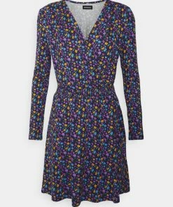 Even&Odd Jersey Dress - Dark Blue/multi-coloured