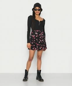 Even&Odd 2 PACK - A-line Skirt - Black/multi Coloured