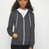 Even&Odd Zip-up Sweatshirt - Mottled Dark Grey -Even&Odd Sales Store 557fe568fd0442fc86f7dd58b5fca1b0