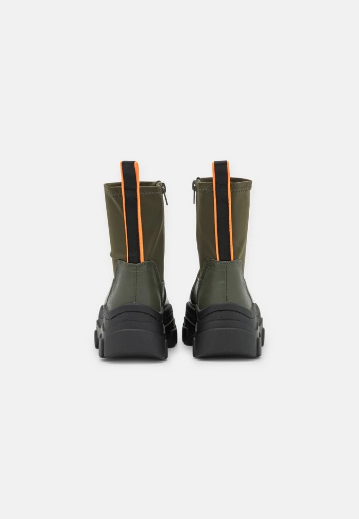 Even&Odd Platform Ankle Boots - Khaki 6 Even&Odd Platform Ankle Boots - Khaki - Image 4