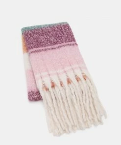 Even&Odd Scarf - Off White/green/purple