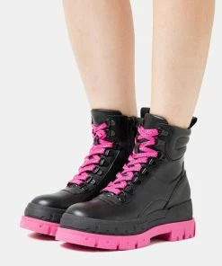 Even&Odd Lace-up Ankle Boots - Black