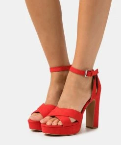 Even&Odd High Heeled Sandals - Red