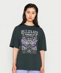 Even&Odd Print T-shirt - Black