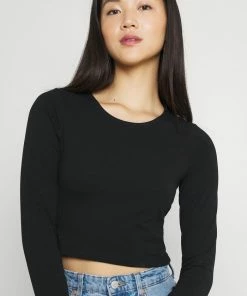 Even&Odd 2 PACK - Long Sleeved Top - Black/purple -Even&Odd Sales Store 5e51824a8f58415a98d1a665ffaf4bfb