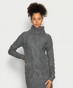 Even&Odd Jumper Dress - Mottled Dark Grey
