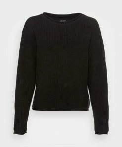 Even&Odd OVERSIZE CROPPED ROLLED EDGE JUMPER - Jumper - Black 10 Even&Odd OVERSIZE CROPPED ROLLED EDGE JUMPER - Jumper - Black -Even&Odd Sales Store 60a8656ff2f94fbc9448c0509fd9640c