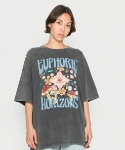 Even&Odd Print T-shirt - Black