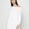 Even&Odd SWEAT OFF SHOULDER MINI DRESS - Day Dress - White 1 Even&Odd SWEAT OFF SHOULDER MINI DRESS - Day Dress - White -Even&Odd Sales Store 628108e481ac470a8fe20a81671fe4b9
