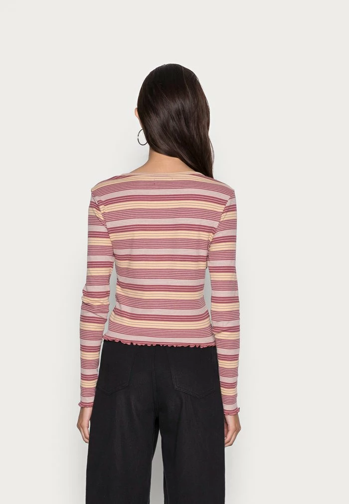 Even&Odd CROPPED CREWNECK LONG SLEEVE - Long Sleeved Top - Red 5 Even&Odd CROPPED CREWNECK LONG SLEEVE - Long Sleeved Top - Red - Image 3