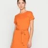 Even&Odd BASIC Short Sleeves Mini Belted Dress - Jersey Dress - Orange 2 Even&Odd BASIC Short Sleeves Mini Belted Dress - Jersey Dress - Orange -Even&Odd Sales Store 64d1ccfc15f64b12a3db67b18feade57