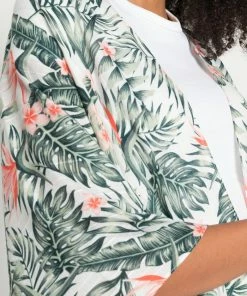 Even&Odd Summer Jacket - White/green/pink -Even&Odd Sales Store 6694c9c609f347508055d6f080e843f9