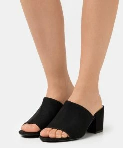 Even&Odd Heeled Mules - Black