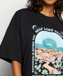 Even&Odd Print T-shirt - Black 13 Even&Odd Print T-shirt - Black -Even&Odd Sales Store 697d4eadc4354d1b9ab052be12b0e14f