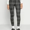 Even&Odd CHECKED TREGGING BUTTON - Trousers - Black/white -Even&Odd Sales Store 6c2c083ea2f44f86ab34d82dbb3892a0