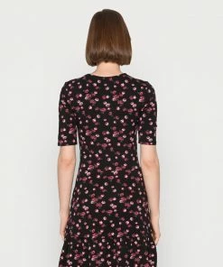 Even&Odd Jersey Dress - Black/multi Coloured -Even&Odd Sales Store 6d0d21eaa06c4a9a90eb5cbffa0de587