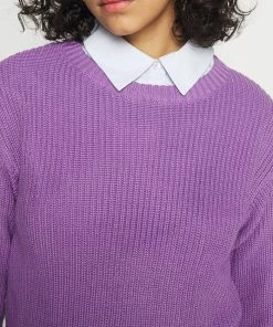 Even&Odd HIGH CROPPED SIDE SLIT - Jumper - Lilac -Even&Odd Sales Store 6d6c5a66e35b4f1ead53820f7a67d04b